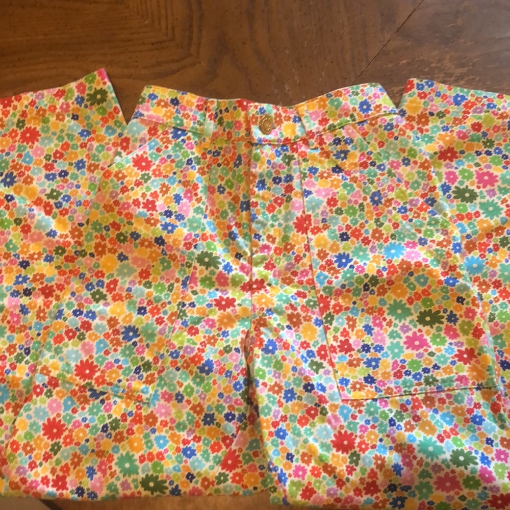 🌈 XS rainbow moss blossom work pants